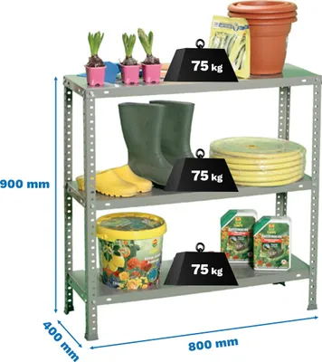 Produktbild von Metallregal ADVANTAGE MINI 3/400 CINZA