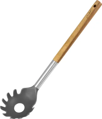 Obrázek produktu pro LAMART LT3980 Nylonové náčiní s dřevěnou rukojetí (akácie), odolává teplotě do 210°C, Akácie, nerez, nylon, délka 32 cm