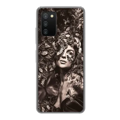 Produktbild von MuchoWow® Handyhülle Schutzhülle Hülle für Samsung Galaxy A03s Frau - Tiere - Pflanzen Silikon Softcase Handy Hülle - Schutz