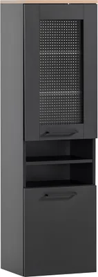 Produktbild von Badezimmer Hochschrank schwarz matt  MASON-80