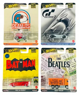 Produktbild von Hot Wheels Premium Pop Culture 2024 Set 4 Autos Batman Gran Turismo