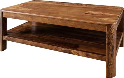 Image de MASSIVMOEBEL24 | Table basse 120x70 Palissandre ciré Noisette TORONTO #205