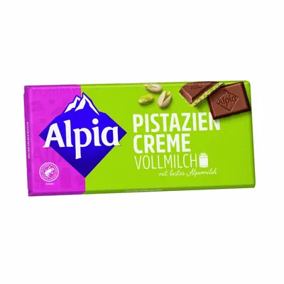 Produktbild von Alpia Pistaziencreme Vollmilchschokolade mit Pistaziencreme 100 g