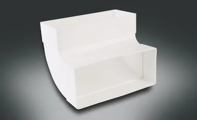 Produktbild von Rotheigner Flachkanal Bogen senkrecht 90° weiß 220 mm x 90 mm