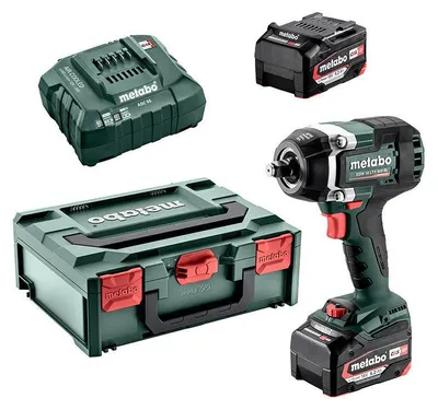 Image de Boulonneuse à chocs sans fil METABO SSW 18 LTX 800 BL 2 x 5,2 Ah en coffret