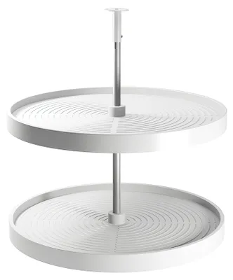 Zdjęcie produktu dla Emuca Komplet półek obrotowych okrągłych Shelvo, do modułu 800 mm, Plastik i Aluminium, Biały