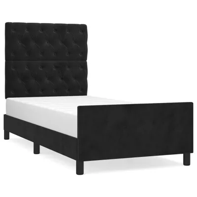 Immagine prodotto di vidaXL Struttura letto con testiera nera 80x200 cm in velluto