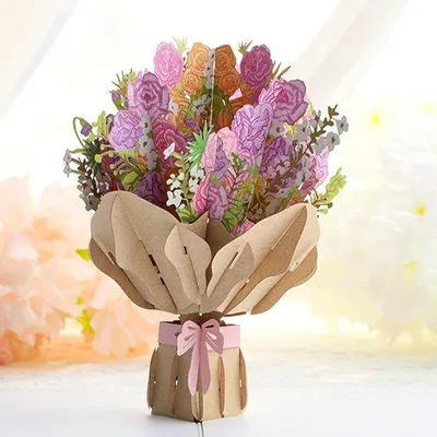 Produktbild von Grosse 3D Blumenkarte mit Bäumchen-Inklusive Umschlag-für verschiedene Anlässe-Muttertag