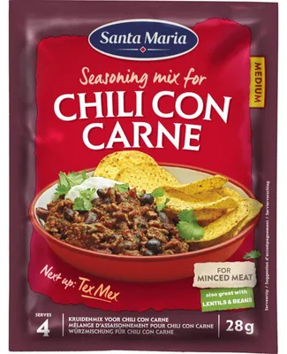 Immagine prodotto di Santa Maria Chili con Carne mix di spezie 28 g - Mix piccante per un gusto autentico