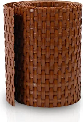 Produktbild von PE-Rattan Sichtschutzstreifen 255 cm x 19 cm hellbraun