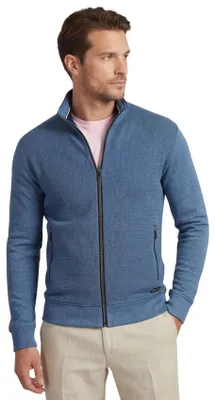 Produktbild von Blaue Baileys-Strickjacke aus Baumwolle mit Reißverschluss