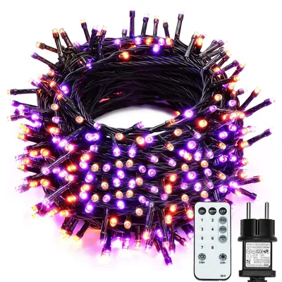 30 m LED-Lichterkette Halloween, 300 LEDs, Fernbedienung, Timer
