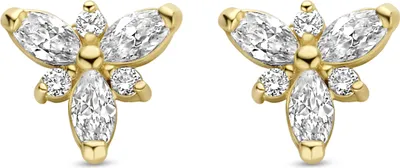 Produktbild von Neu Bling 9NBG-0264 Gold-Ohrstecker - Frauen - Libelle - Zirkonia - 5,5 x 5,5 mm - 14 Karat - Gold