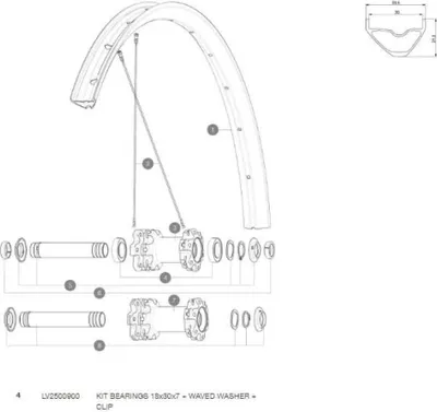 Produktbild von Mavic 18x30x7 Mm Service-kit Schwarz,Silber  Schwarz,Silber One Size