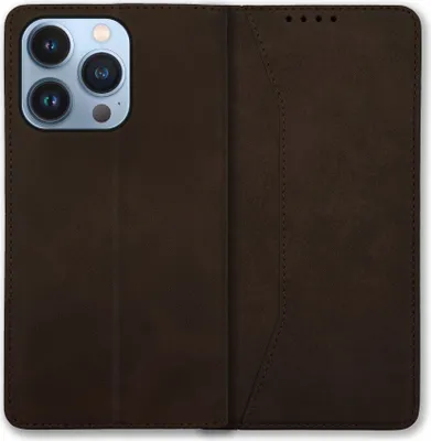 Produktbild von Bookstyle 'Premium' Schutzhülle Klapphülle Schutztasche Etui Cover für Apple iPhone 13 Pro Max - Coffee