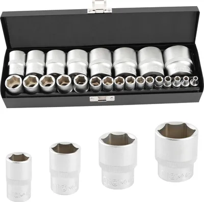 Produktbild von Steckschlüssel-Einsätze, 24-tlg., 1/4+1/2", zöllig