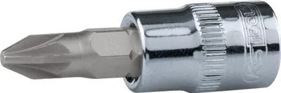 Produktbild von KS Tools 918.1477-E, Buchse, 1/4", Metrisch, 1 Kopf/Köpfe, Chrom-Vanadium-Stahl, PZ1