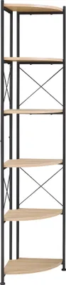 Obrázok produktu pre Regál na rastliny "Ulfborg" farby dreva so 6 policami 160x30x30 cm čierny/dubový vzhľad