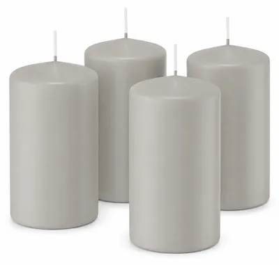 Produktbild von 4er Set Adventskranzkerzen Zinn 100 x 48 mm | Wiedemann Kerzen, KI-generiertes Bild
