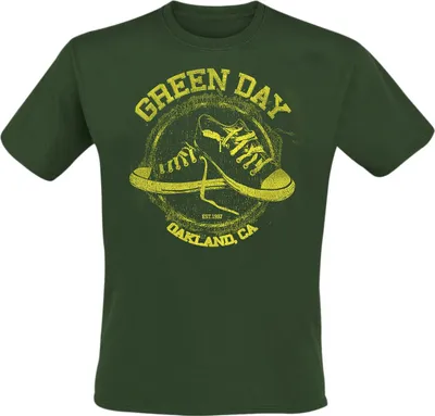 Produktbild von Green Day T-Shirt Herren All Star grün Band-Merch, Bands 100% Baumwolle XXL