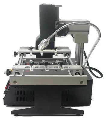 Produktbild von Infrarot BGA-Lötmaschine, Abmessungen 495mm x 480mm x 420mm, Oberheizleistung 450W, Unterheizleistung 1800W, Gesamtleistung 2300W, Gewicht 16kg