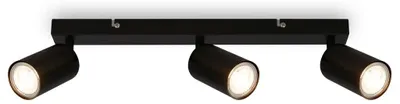 Image de Briloner Spot de plafond, orientable, on/off via interrupteur mural, noir, dimensions: 15,5x5,5x44 cm