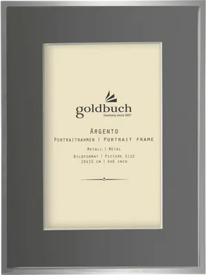 Immagine prodotto di Goldbuch cornice in metallo Argento 10x15 cm con passepartout grigio