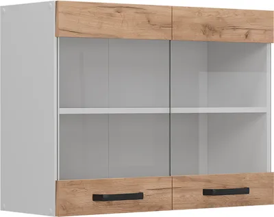 Produktbild von Küchenglasschrank Vicco R-Line Goldkraft Eiche 80 cm, Model 52252
