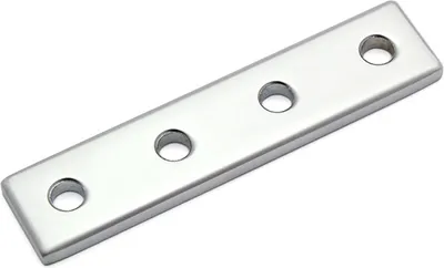 Produktbild von Verbinderplatte Alu vernickelt 20x80