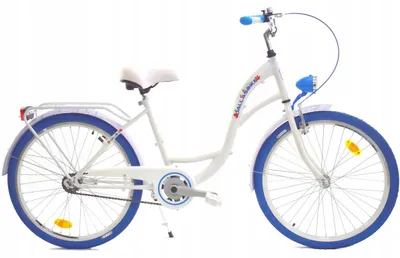 Zdjęcie produktu dla Rower Dallas City 26" 1spd - biały z niebieskim