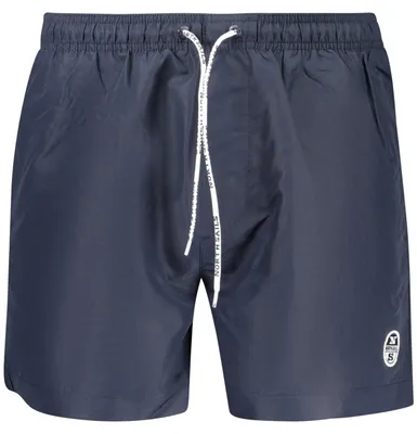 Produktbild von Blaue Herren-Badehose mit Kordelzug und Taschen für perfekten Komfort