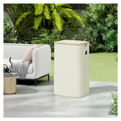 Produktbild von Adeldream 100L Sammelbehälter für Pfandflaschen – Aufbewahrung von Leergut und Altglas mit Softgrip-Griffen – Flaschensammler für Küche und Abstellraum – Beige