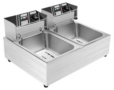 Produktbild von Fritteuse, große Kapazität, einstellbare Temperatur, Silber