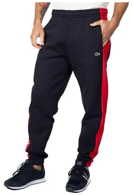 Zdjęcie produktu dla Spodnie Lacoste Regular Fit Fleece Tracksuits Trousers with Side Stripe dla Męskie