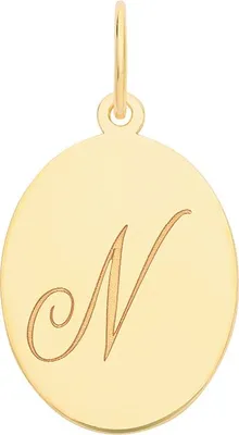 Produktbild von Stylischer 9 Karat (375) Gold Buchstaben / Initiale Damen - Anhänger - 18mm*10mm; TRS35320LTN