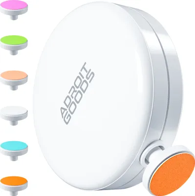 Produktbild von AdroitGoods Elektrische Baby-Nagelfeile - Baby-Nagelknipser - Maniküre-Set Baby - Nagelschere - 6 Feilen - inkl. Batterie - Weiß