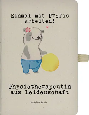 Produktbild von Mr. & Mrs. Panda notizbuch Physiotherapeutin Leidenschaft - Transparent - Geschenk, Journal, Adressbuch, Jubiläum, Skizzenbuch, Kladde, Notizheft