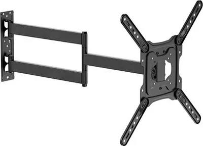 Produktbild von AISENS WT65TSLE-383, 75 x 75 mm, 400 x 400 mm, -15 - 5°, -90 - 90°, Stahl, Schwarz