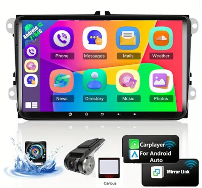 Image de Autoradio multimédia - Système de navigation 2 DIN - Autoradio Android - Écran tactile de 9 pouces - Système Android 13