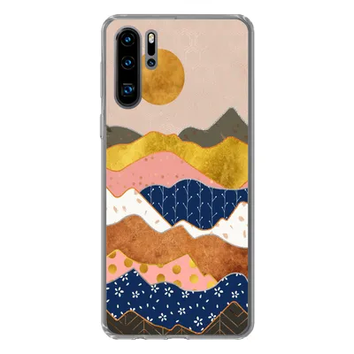Produktbild von MuchoWow® Handyhülle Schutzhülle Hülle für Huawei P30 Pro Gold - Pastell - Muster Silikon Softcase Handy Hülle - Schutzdeckel