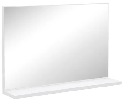 Produktbild von Wandmontierter Badezimmerspiegel mit Ablage, modernes und vielseitiges Design, 60 x 12 x 40 cm, Wei?