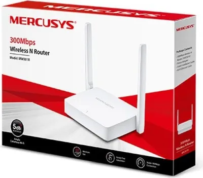 Zdjęcie produktu dla Mercusys MW301R, Wi-Fi 4 (802.11n), Jedna częstotliwości (2,4 GHz), Przewodowa sieć LAN, Biały, Router biurkowy