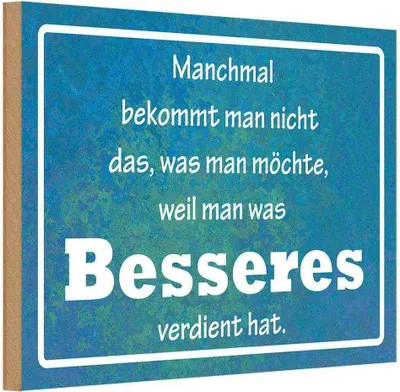 Produktbild von vianmo Holzschild 12x18 cm manchmal bekommt man nicht Dekoration