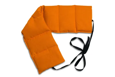 Produktbild von Johanniskernkissen 7-Kammer mit Band, 65x15 orange. Wärme od. Kälte Rücken, Lende, Wärmekissen Körnerkissen