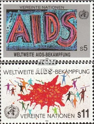 Produktbild von Briefmarken UNO - Wien 1990 Mi 100-101 (kompl.Ausg.) gestempelt AIDS-Bekämpfung