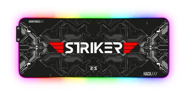 Produktbild von Hyrican Striker ST-MP25B Mauspad, RGB-Beleuchtung & USB Hub, 80,0 x 30,0 x 0,4