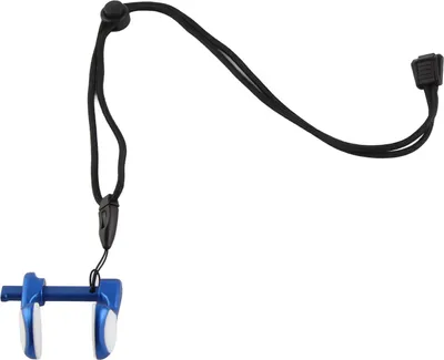 Produktbild von Tauch-Nasenklammer, verstellbar, professioneller Schwimmstopfen aus Aluminiumlegierung mit Umhängeband, Blau