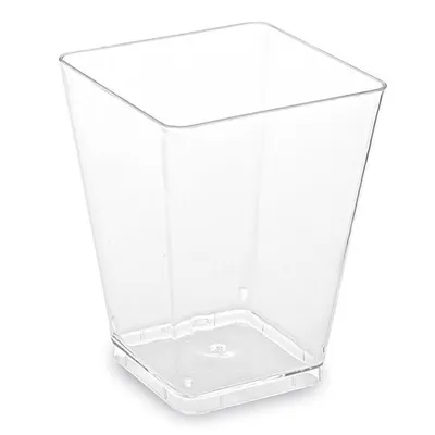 Produktbild von 20x Fingerfood-Becher eckig klar 160 ml PS 5,8 x 5,8 x 7,6 cm