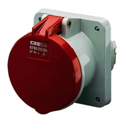 Immagine prodotto di Presa di corrente TA 63A, 5p, 6h, 400V, IP44 - Presa da pannello CEE 63A 5p 6h 1252A