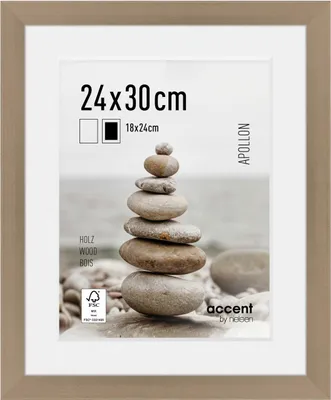 Produktbild von accent by nielsen Holz Bilderrahmen Apollon, 24x30 cm, Silber